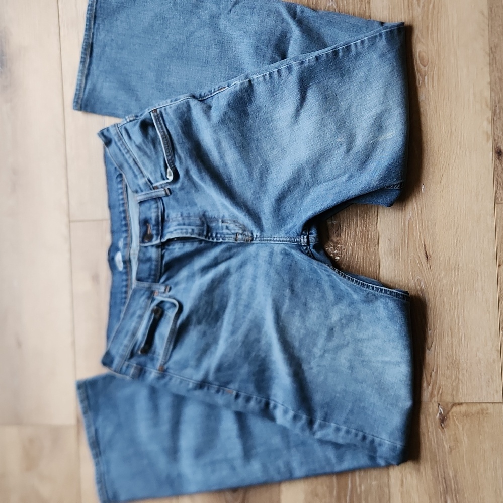 Old Navy Mens Loose Jeans 34x32 Light Wash Blue Denim Built In Flex
